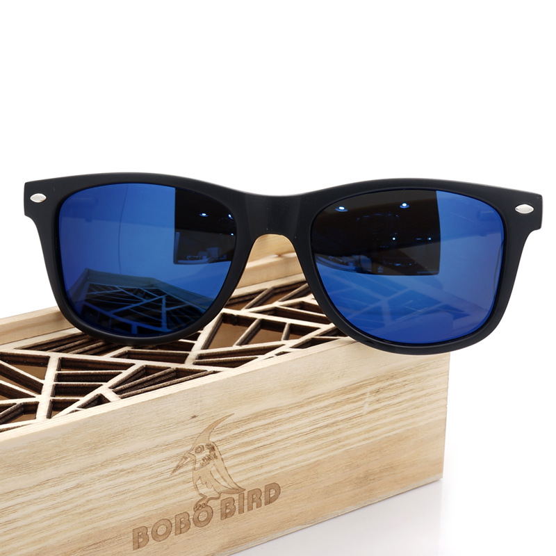 Square Vintage Sunglasses Men Women Wood - Luminous Bear