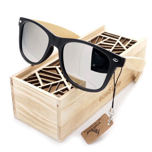 Square Vintage Sunglasses Men Women Wood - Luminous Bear