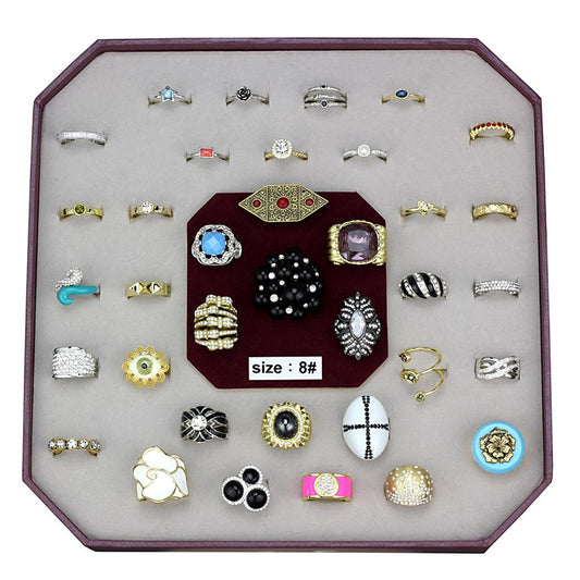 VK-047-SIZE8 - Assorted Brass Ring with Assorted  in Assorted - Luminous Bear Shop