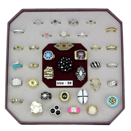 VK-047-SIZE8 - Assorted Brass Ring with Assorted  in Assorted - Luminous Bear Shop